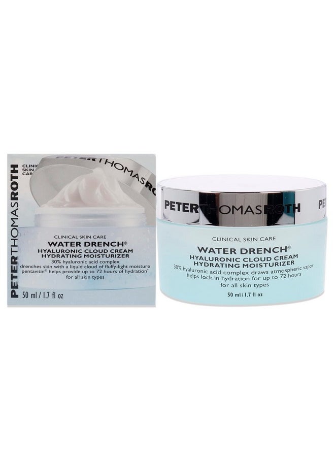 Peter Thomas Roth | Water Drench Hyaluronic Cloud Cream | Hydrating Moisturizer for Face, Up to 72 Hours of Hydration for More Youthful-Looking Skin, Fragnance Free, 1.69 Fl Oz