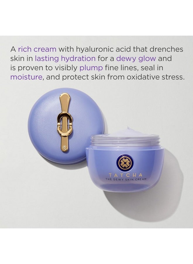 TATCHA The Dewy Skin Cream | Rich Face Cream to Hydrate, Plump and Protect Dry and Combo Skin | 10 ml / 0.34 oz