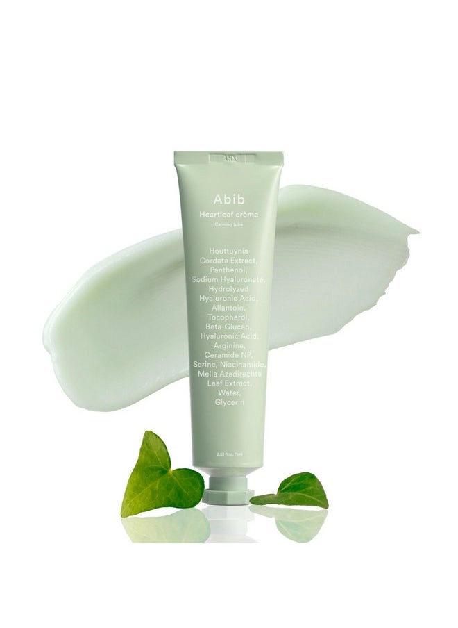 Abib Heartleaf Creme Calming Tube 2.54 Fl Oz I Soothing Moisturizer for Dryness