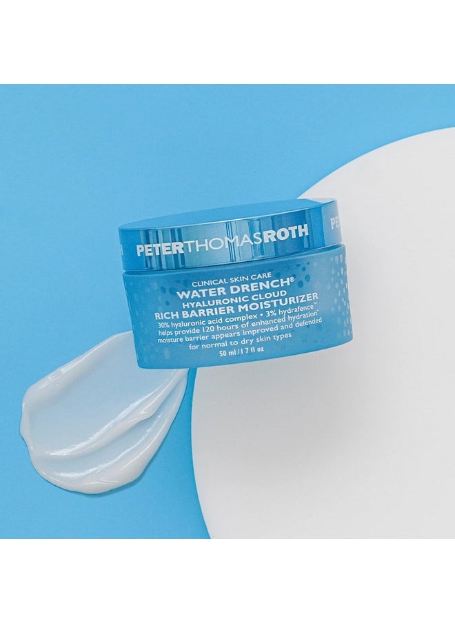 Peter Thomas Roth | Water Drench Hyaluronic Cloud Rich Barrier Moisturizer, Skin Barrier Cream, Hyaluronic Acid Moisturizer, Moisturizer For Dry Skin