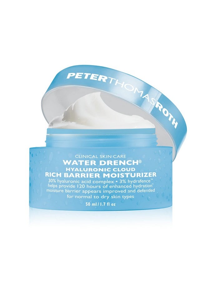 Peter Thomas Roth | Water Drench Hyaluronic Cloud Rich Barrier Moisturizer, Skin Barrier Cream, Hyaluronic Acid Moisturizer, Moisturizer For Dry Skin