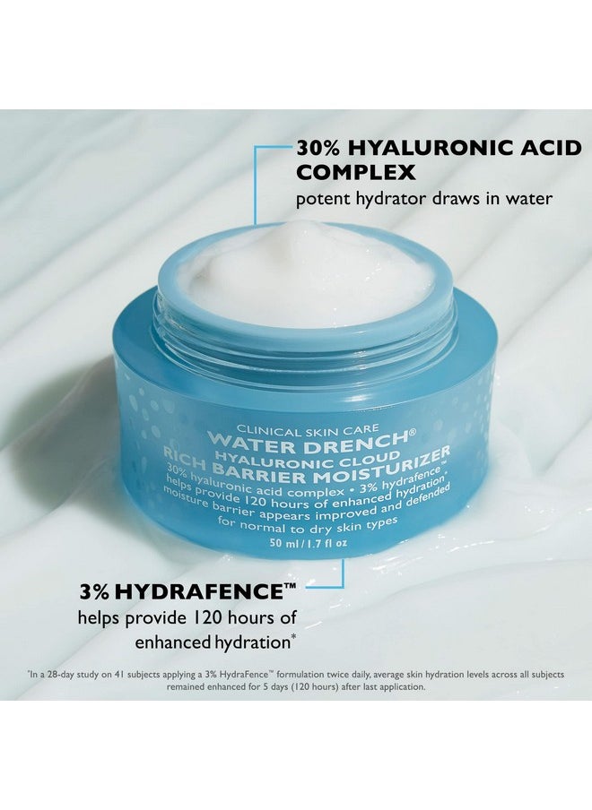 Peter Thomas Roth | Water Drench Hyaluronic Cloud Rich Barrier Moisturizer, Skin Barrier Cream, Hyaluronic Acid Moisturizer, Moisturizer For Dry Skin