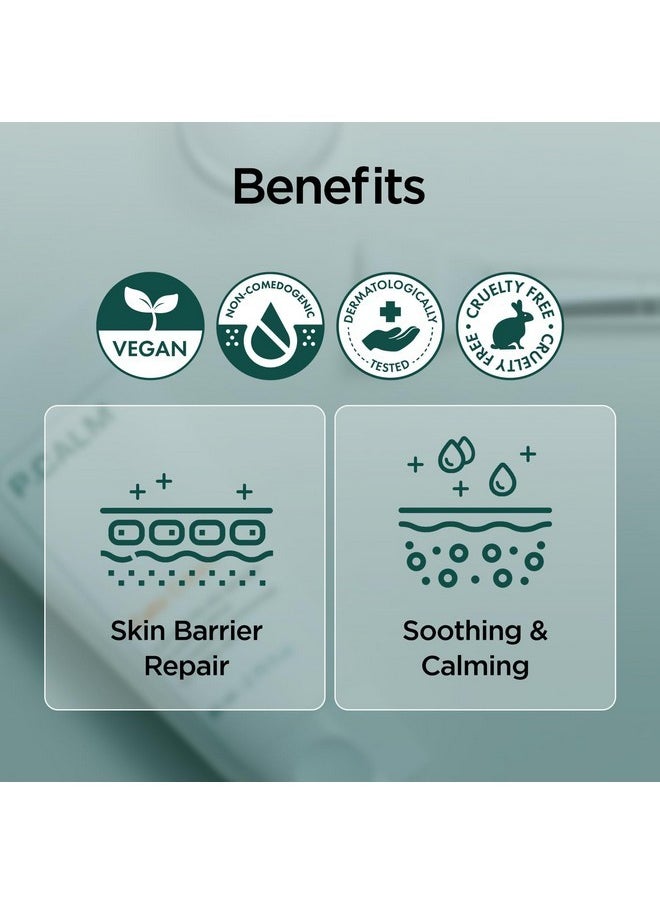 P.CALM Cato Facial Cream 80ml | Vegan Korean Facial Moisturizer for Sensitive Skin | Lightweight Non-Greasy Non-Sticky Barrier-Strengthening