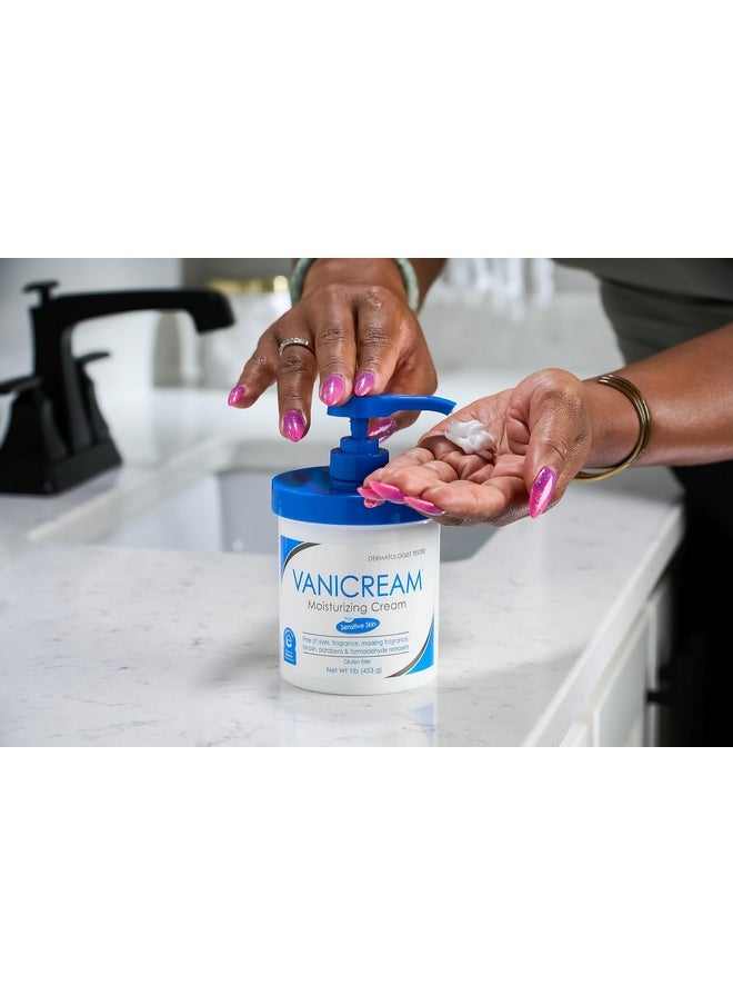 Vanicream Moisturizing Skin Cream with Pump Dispenser - 16 fl oz (1 lb) - Moisturizer Formulated Without Common Irritants for Those with Sensitive Skin