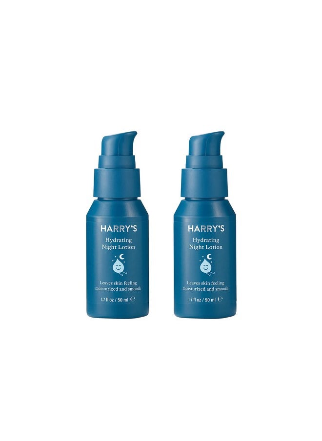 Harry's Hydrating Night Lotion | Lightweight and Moisturizing | 1.7 Fl Oz, 2 Pack
