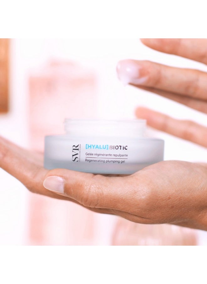 SVR [HYALU]Biotic Face Moisturizing Gel with Hyaluronic Acid, Probiotics and Stabilized Vitamin C for Dull, Dehydrated Sensitive Skin. 48hrs Hydration to Smooth the Appearance of Fine Lines, 1.7 fl.oz