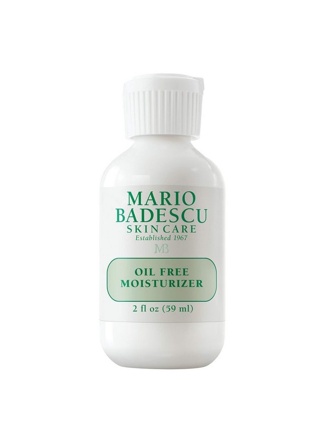 Mario Badescu Oil Free Face Moisturizer for Women and Men, Ideal Facial Moisturizer for Combination, Oily or Sensitive Skin, Allantoin & Lemongrass Extract-Infused Moisturizer Face Cream, 2 Fl Oz