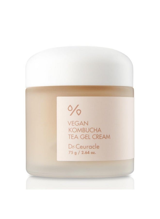 leegeehaam Dr.Ceuracle Vegan Kombucha Tea Gel Cream (75g / 2.64 oz) - Hydrating, Nourishing Korean Skincare with Vegan Fermented Black Tea Complex