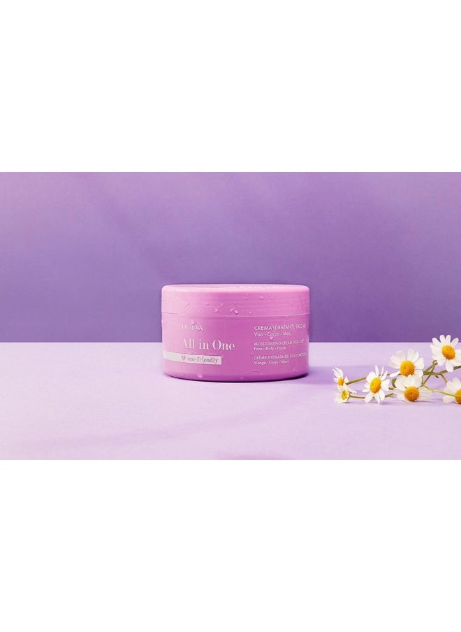 Pupa Milano All In One Moisturizing Cream With Hyaluronic Acid - Skin Hydration Booster - Delivers Smooth, Firm Appearance - Versatile Moisturizer - Can Be Used All Over - Eco Friendly - 11.8 Oz