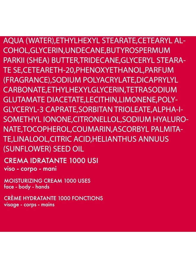 Pupa Milano All In One Moisturizing Cream With Hyaluronic Acid - Skin Hydration Booster - Delivers Smooth, Firm Appearance - Versatile Moisturizer - Can Be Used All Over - Eco Friendly - 11.8 Oz