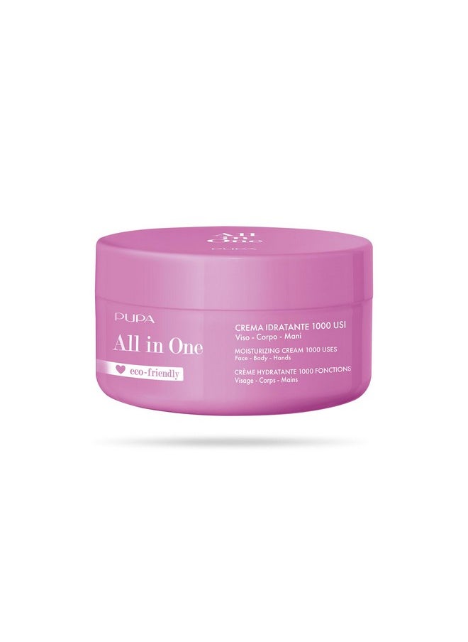 Pupa Milano All In One Moisturizing Cream With Hyaluronic Acid - Skin Hydration Booster - Delivers Smooth, Firm Appearance - Versatile Moisturizer - Can Be Used All Over - Eco Friendly - 11.8 Oz