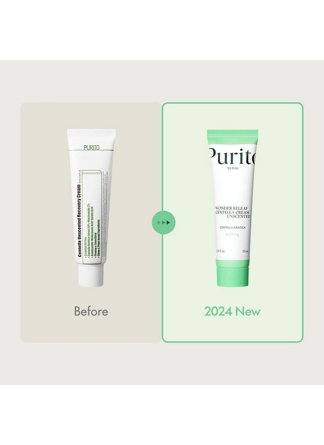 PURITO Centella Unscented Cream, Korean Centella, for All Skin Types, Soothing, Facial Cream for face, K-Beauty, Korean Skin Care, 50ml 1.7 fl.oz