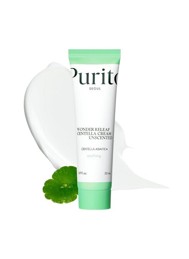 PURITO Centella Unscented Cream, Korean Centella, for All Skin Types, Soothing, Facial Cream for face, K-Beauty, Korean Skin Care, 50ml 1.7 fl.oz