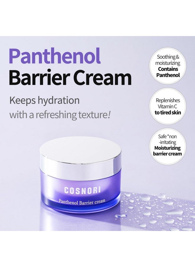 COSNORI Panthenol Barrier Cream - Strengthening Skin Barrier Face Moisturizer - with Panthenol and Kakadu Plum Extract - Calming and Hydrating for Damaged Skin - Irritation Free Formula, 1.69 oz.