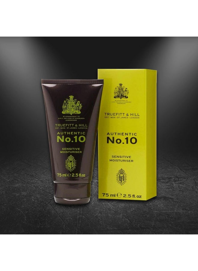 Truefitt & Hill Authentic No-10 Finest Sensitive Moisturizer Tube 75gm | Suitable For All Skin Types | Recommended For Sensitive and Dry Skin