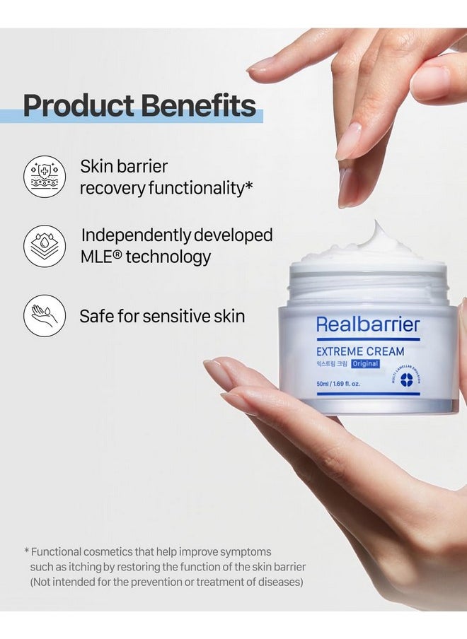 Real Barrier Extreme Cream 50 ml - Rich Anti-Ageing Moisturising Cream with Hyaluronic Acid and Ceramides - K-Beauty for Sensitive Skin