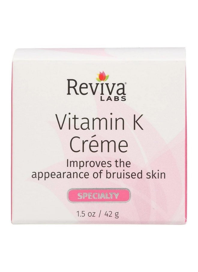 Reviva Labs Vitamin K Cream, For All Skin Types, 2-Ounce, Packaging May Vary