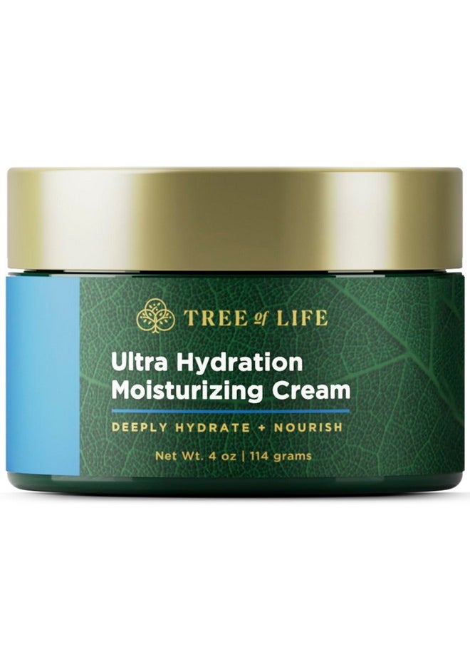 Tree of Life Beauty Hydrating and Moisturizing Face Cream with Botanical Hyaluronic Acid, 4 Fl Oz