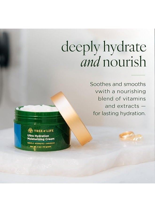 Tree of Life Beauty Hydrating and Moisturizing Face Cream with Botanical Hyaluronic Acid, 4 Fl Oz