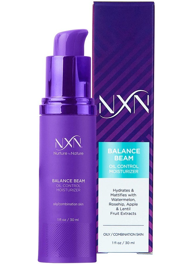 NxN Oil Control Moisturizer with Watermelon & Rosehip to Balance & Hydrate, USA Made, Natural Ingredients, Face Lotion for Oily & Dry Skin Care 1oz