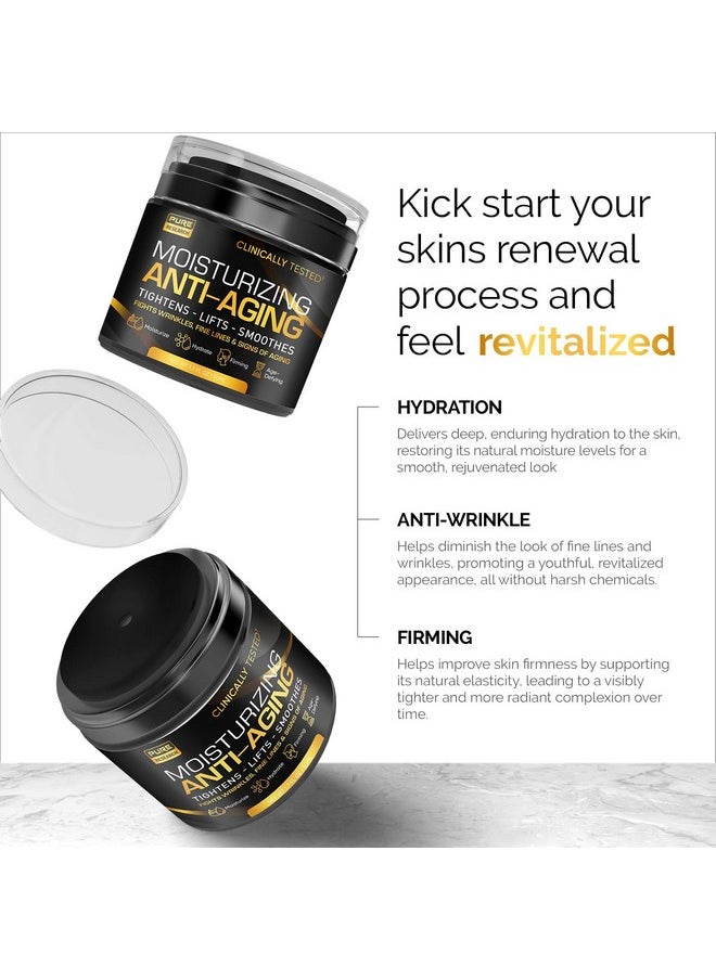 Men's Face Cream Moisturizer - Anti-Aging Cream For Men, Collagen, Retinol & Hyaluronic Acid - Day & Night - Facial Skin Care- Anti Wrinkle 1.7 oz