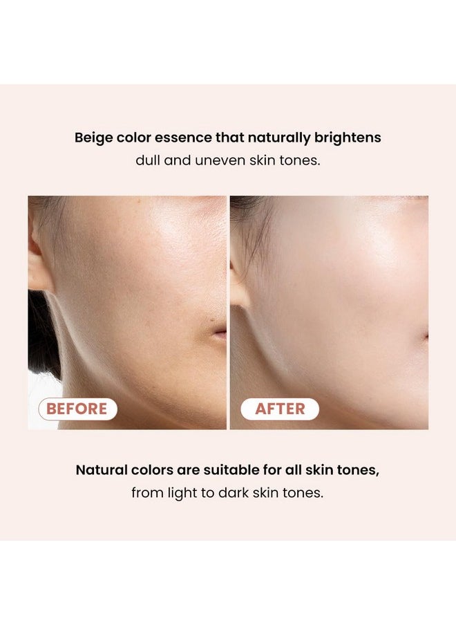 TIRTIR Mask Fit Tone Up Essence | Tinted Moisturizer, All-in-one base, Glass skin look, Deep Hydration, Long-lasting, Natural Coverage, Lightweight, Make-up free look, 1.01 fl.oz. (Beige)