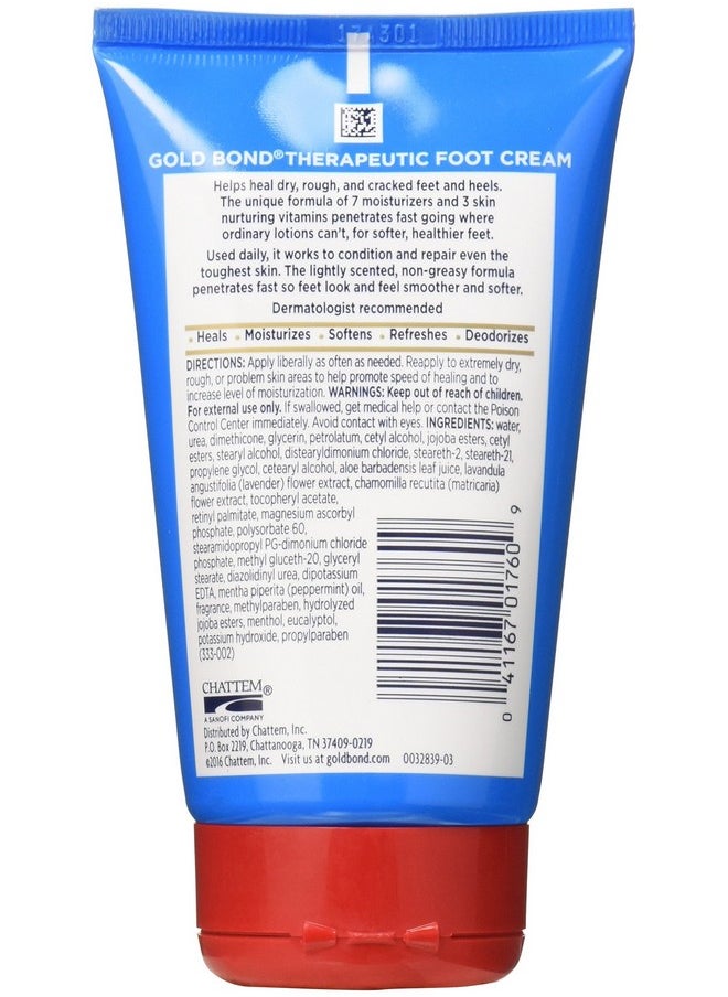 Gold Bond Foot Cream Triple Action 4 Ounce (2 Pack)
