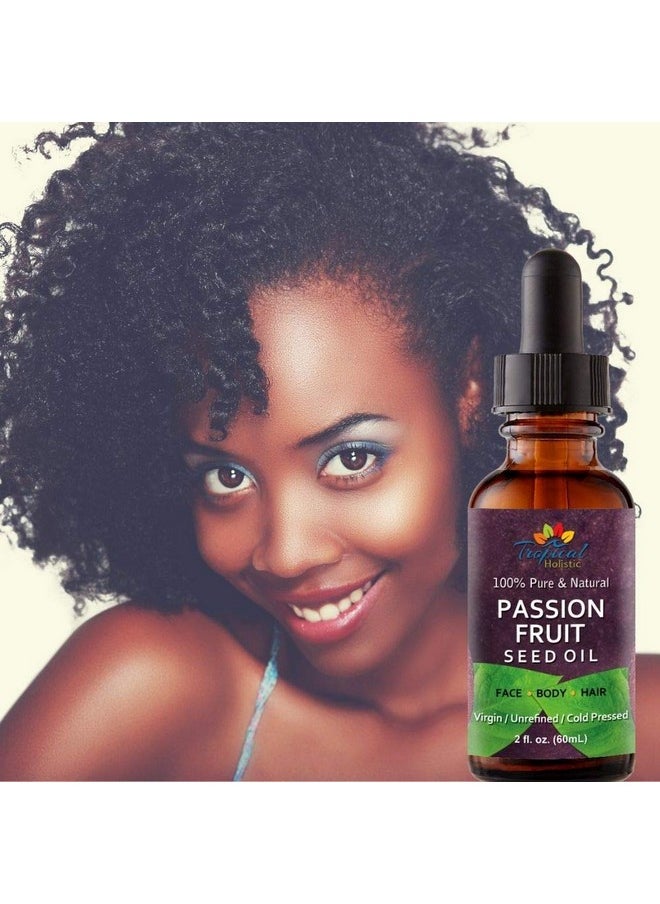 Tropical Holistic 100% Pure Virgin Maracuja Oil 2 oz - Passionfruit Seed Oil - Cold-pressed, Unrefined, Extra Virgin, Dry Skin, Face, Hair, Lip