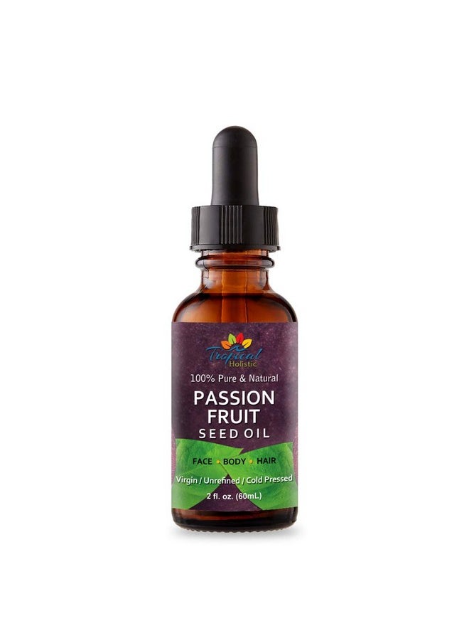 Tropical Holistic 100% Pure Virgin Maracuja Oil 2 oz - Passionfruit Seed Oil - Cold-pressed, Unrefined, Extra Virgin, Dry Skin, Face, Hair, Lip