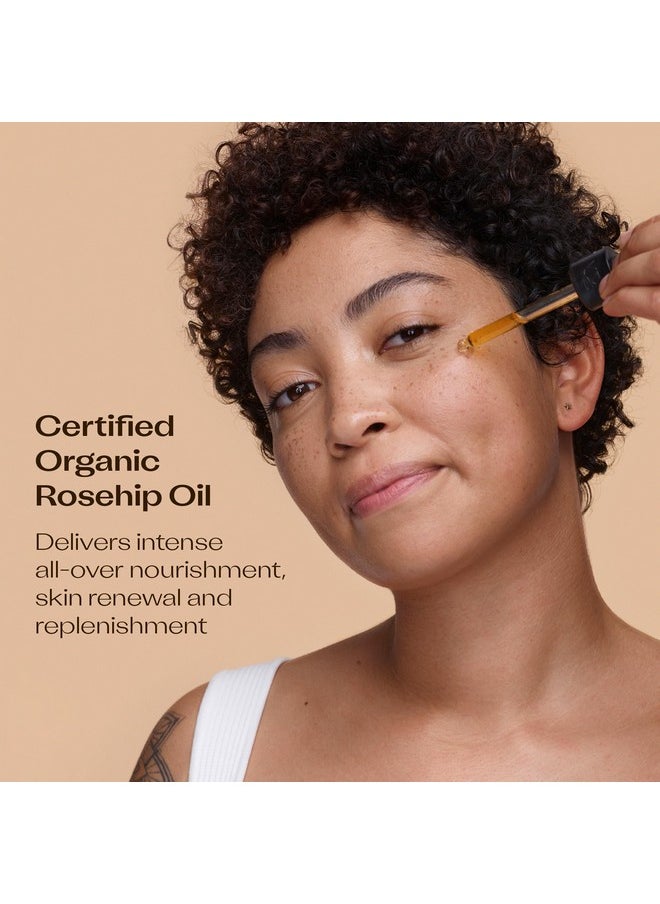 Trilogy Certified Organic Rosehip Oil - Pure Rosehip Oil Reduces the Appearance of Wrinkles, Scars, Stretchmarks and Evens Skin Tone, 0.67 oz (20ml)(Pack of 1)
