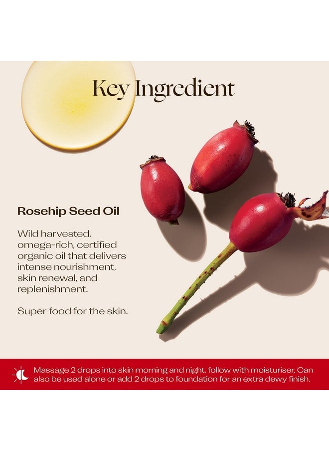 Trilogy Certified Organic Rosehip Oil - Pure Rosehip Oil Reduces the Appearance of Wrinkles, Scars, Stretchmarks and Evens Skin Tone, 0.67 oz (20ml)(Pack of 1)