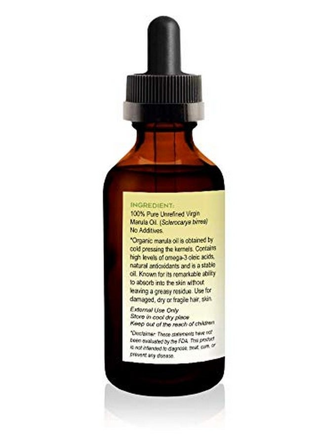 Tropical Holistic 100% Pure Organic Marula Oil 2 oz - Luxury Cold Pressed Unrefined Face Moisturizer For Skin, Hair, Body Care