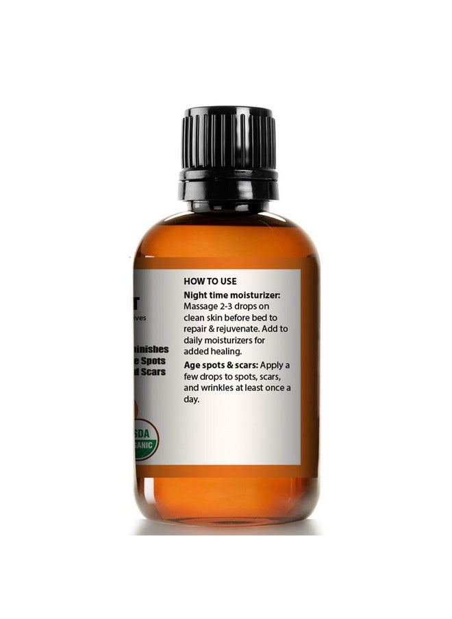 Mayan's Secret Rosehip Seed Oil USDA Certified Organic, Cold Pressed, Unrefined. Reduce Acne Scars. Essential Oil for Face, Nails, Hair, Skin. Therapeutic AAA+ Grade