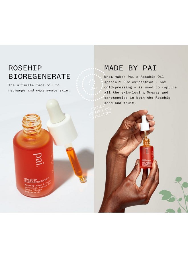 PAI SKINCARE - Organic Rosehip BioRegenerate Universal Facial Oil | Natural, Vegan, Sensitive Skincare (1 fl oz | 30 mL)