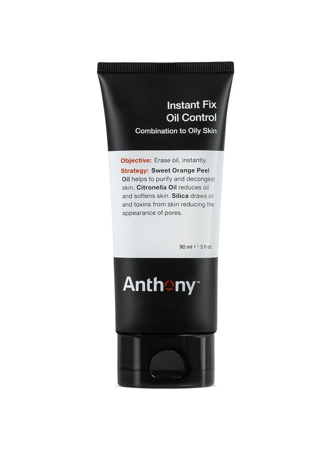 Anthony Instant Fix Oil Control for Men - Mattifying Lotion for Oily Skin - Moisturizer and Pore Minimizer Instantly Eliminates Shine - 3 Fl Oz