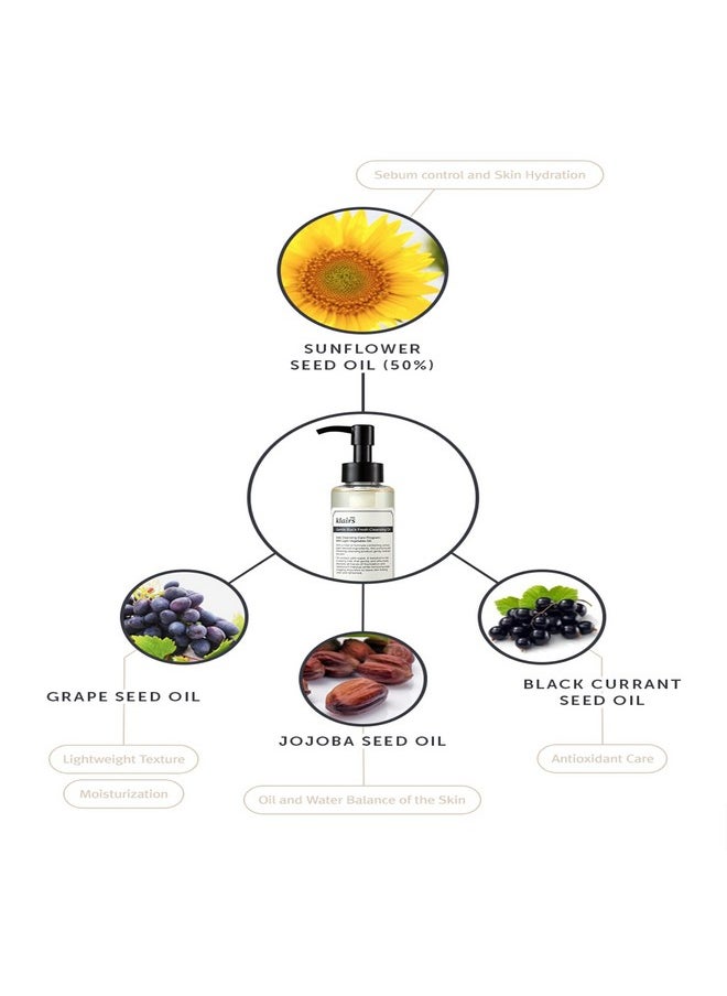 DearKlairs] Gentle Black Fresh Cleansing Oil, a light and spreadable texture, only 6 ingredients (5.07 Fl Oz)