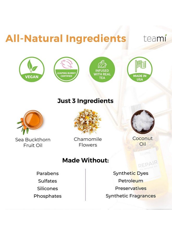 Teami Repair Jojoba Face Oil for Women with Coconut Oil, Camellia Seed & Vitamin E Oil for Skin - Facial Oil Cleanser for Sensitive, Normal, Oily & Dry Skin (2oz)
