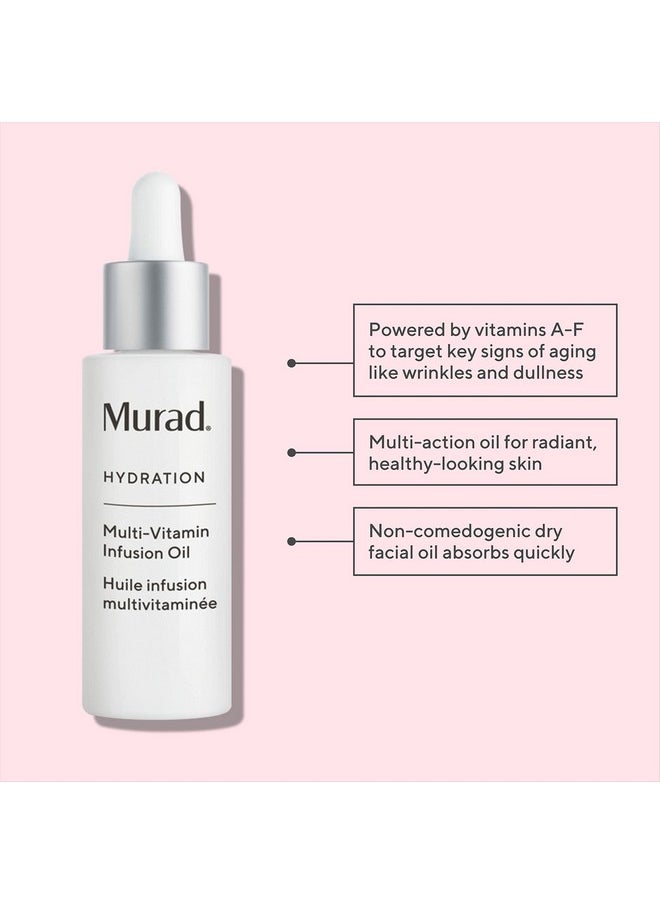 Murad Multi-Vitamin Infusion Facial Oil - Hydration Absorbs Quickly and Moisturizes with Vitamins A-F - Anti-Aging Skin Treatment Backed by Science