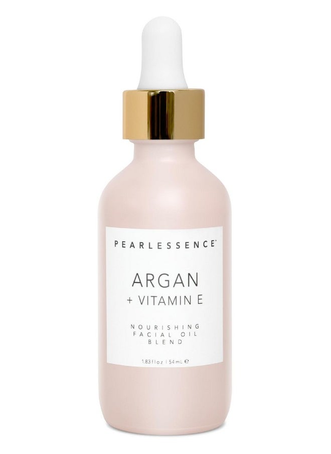 Pearlessence Argan & Vitamin E Facial Oil | Powerful Hydration to Help Balance, Revive & Rejuvenate Skin | Made in USA, Cruelty Free & Paraben Free