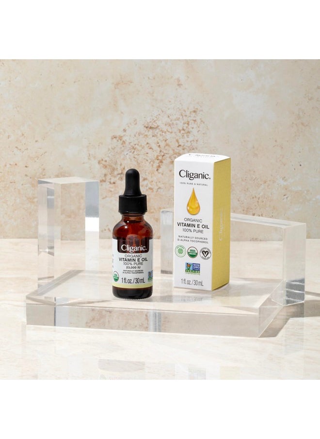 Cliganic Organic Pure Vitamin E Oil (2oz) for Skin, Hair & Face - 46,000 IU