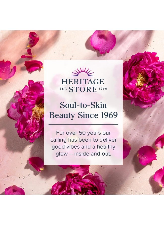 HERITAGE STORE Rose Oil Nourishing Treatment - Hydrating Face Oil for a Natural Glow - Dry to Combination Skin Care w/ Organic Rosehip Seed Oil, Damask Rose, Squalane Oil, Vegan, 60-Day Guarantee, 1oz