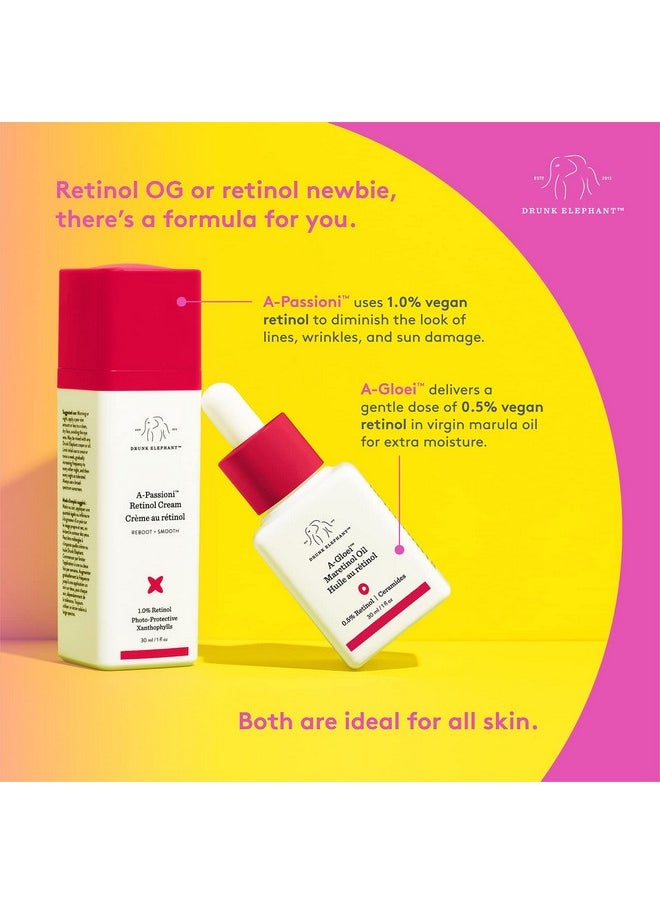 Drunk Elephant A-Gloei Virgin Marula Oil with Retinol. Anti-Wrinkle Treatment for Youthful Looking Skin (30 mL / 1 Fl Oz)