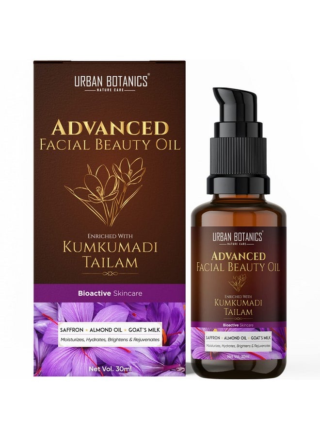 UrbanBotanics Kumkumadi Tailam for Skin | Kumkumadi Oil for Face Wrinkles, Fine Lines, Pigmentation - Men & Women, 30ml