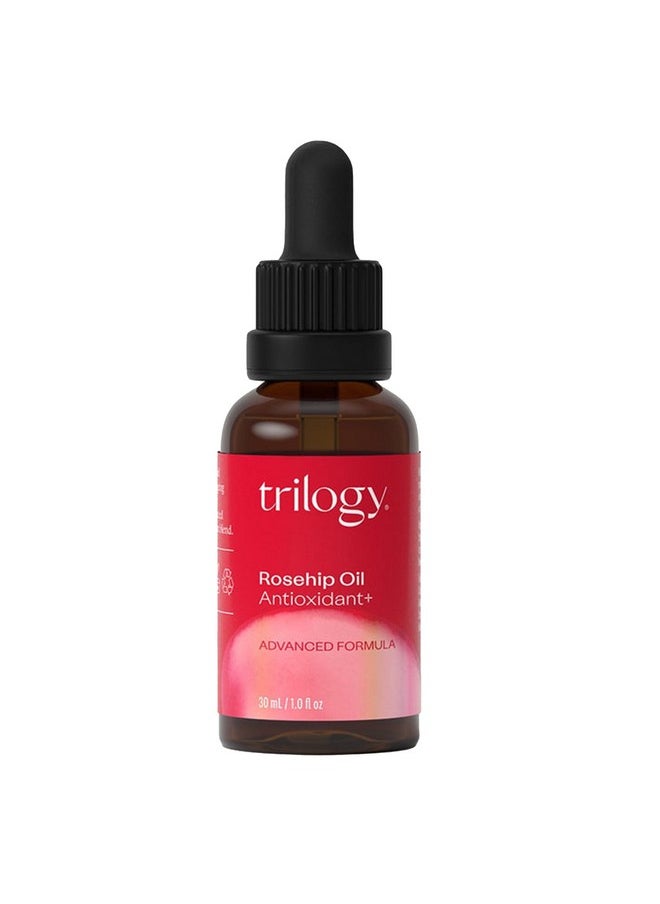 Trilogy Rosehip Oil Antioxidant+, Certified Organic Hydration & Repair Beauty Oil, 1.0 fl oz