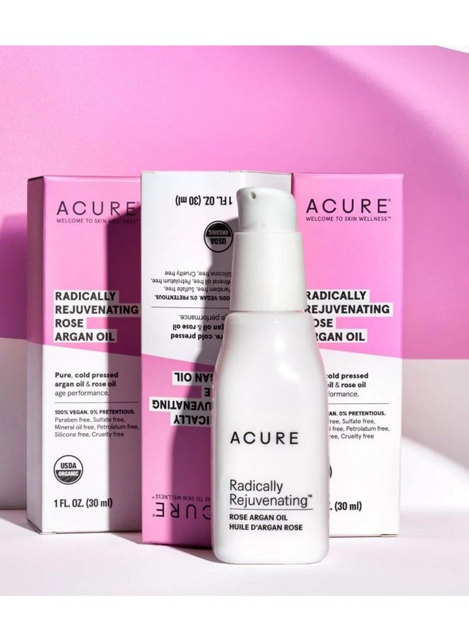 ACURE Radically Rejuvenating Rose Argan Oil - Face, Hair & Body Oil Serum Rich in Vitamin E - Lightweight, Non-Greasy, Vegan - 1 Fl Oz