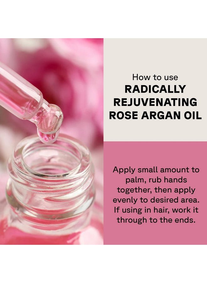 ACURE Radically Rejuvenating Rose Argan Oil - Face, Hair & Body Oil Serum Rich in Vitamin E - Lightweight, Non-Greasy, Vegan - 1 Fl Oz