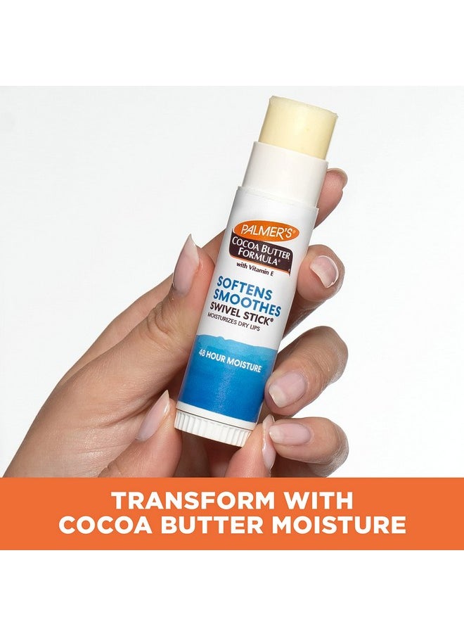 Palmer's Cocoa Butter Formula Moisturizing Swivel Stick with Vitamin E, Lip Balm for Beach Bag, Face & Body Moisturizer Stick, Ideal for Treating Dry Skin Patches (Pack of 3)