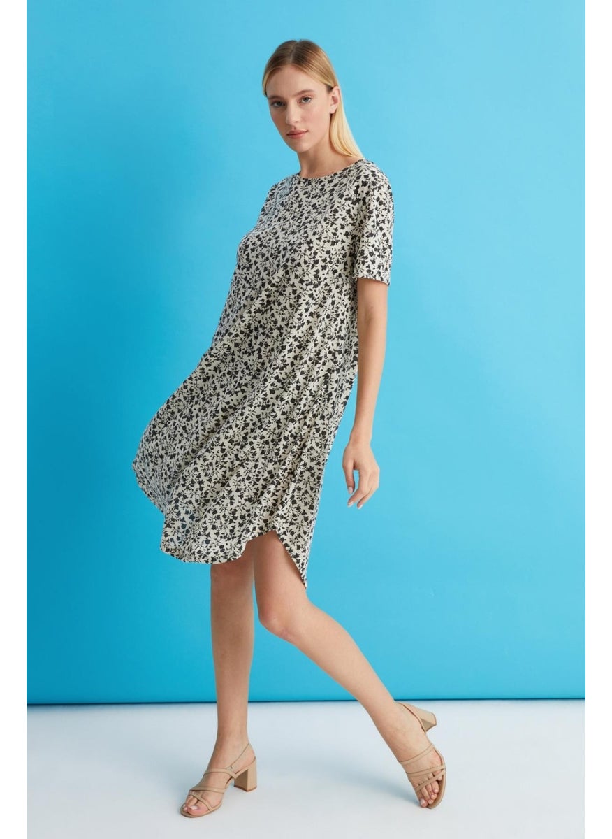 Patterned Casual Dress (B22-44100)