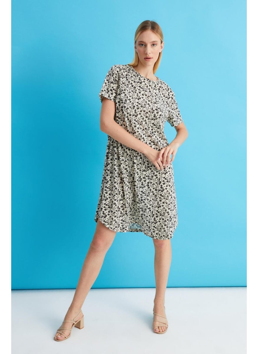 Patterned Casual Dress (B22-44100)