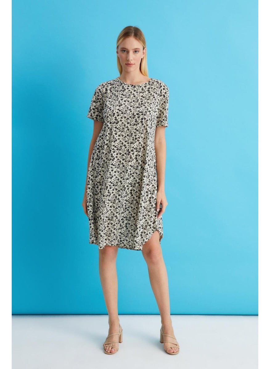 Patterned Casual Dress (B22-44100)
